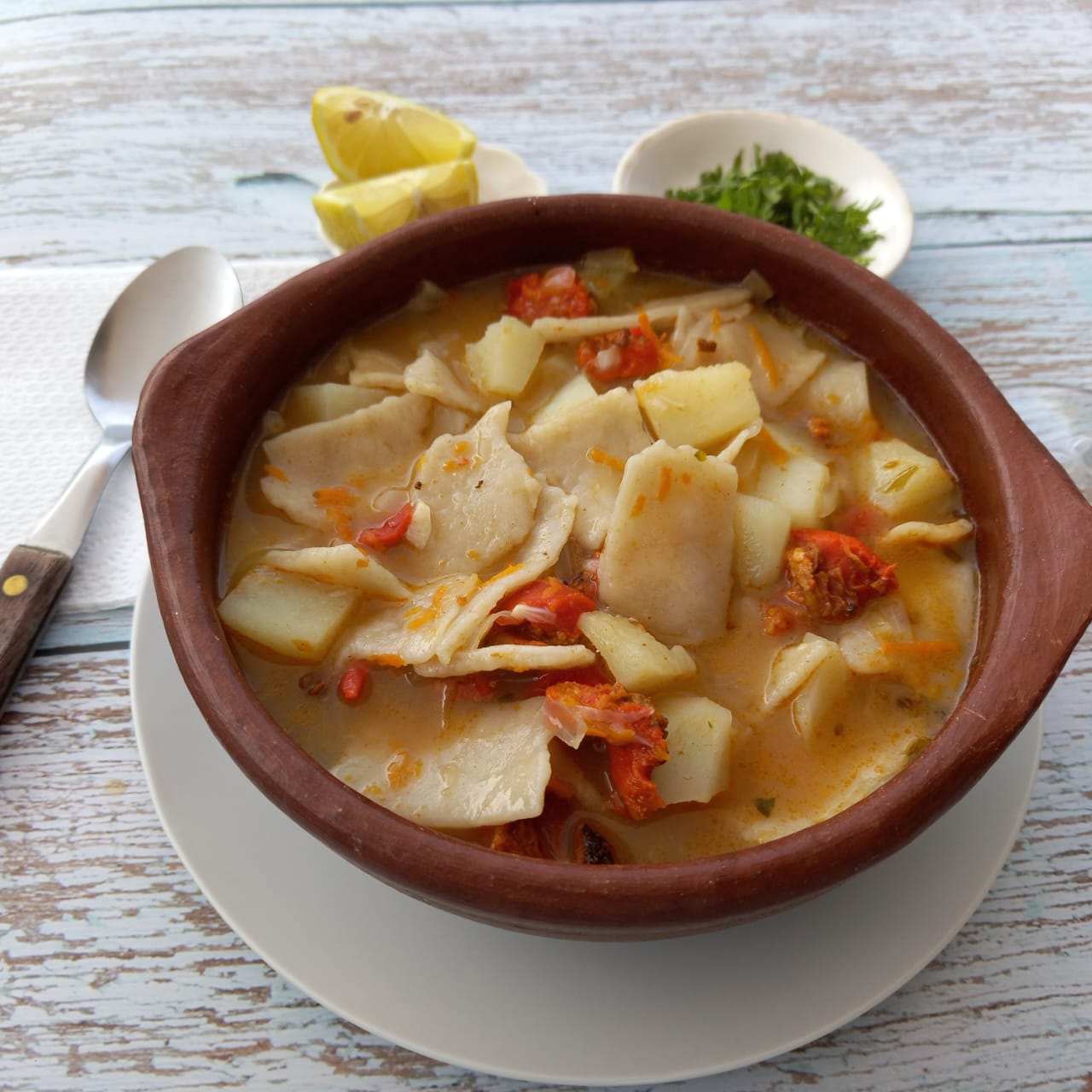 Sopa de piures con pantrucas